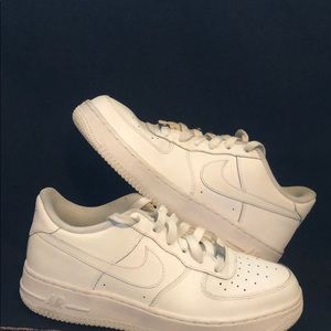 All white Air Force 1s